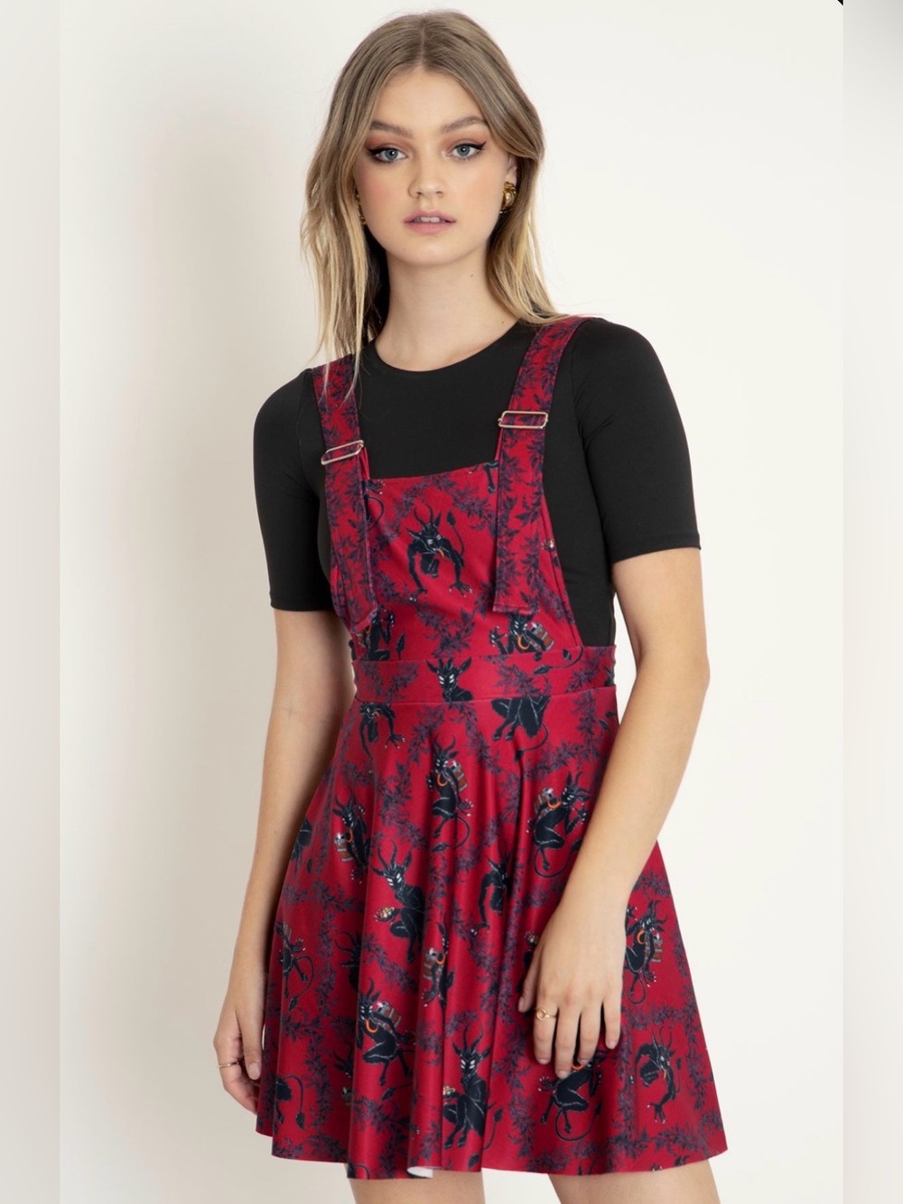 Blackmilk Clothing Merry Krampus Apron Dress